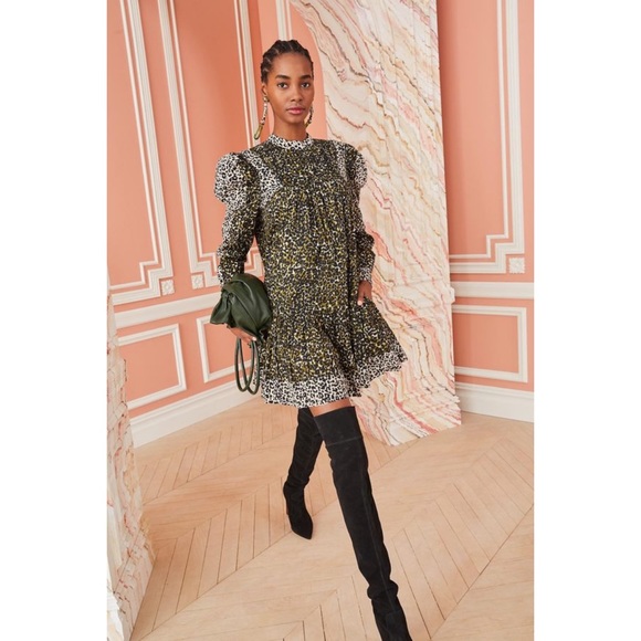 Ulla Johnson Dresses & Skirts - NWT Ulla Johnson Army Green leopard Mini dress